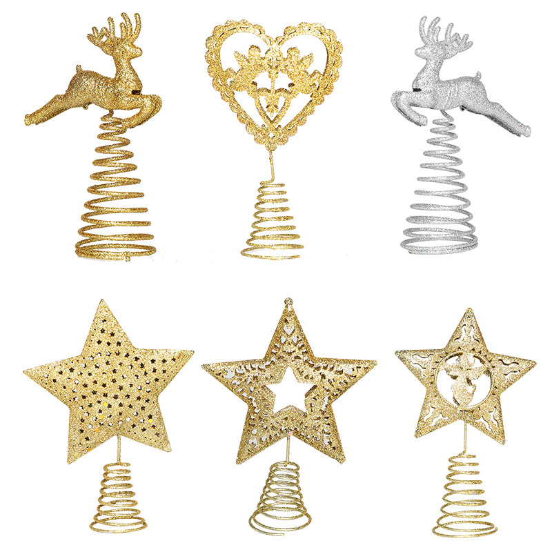 Star Tree Topper - Kerstboom Top Ster Decoratie Zilverachtig Goud