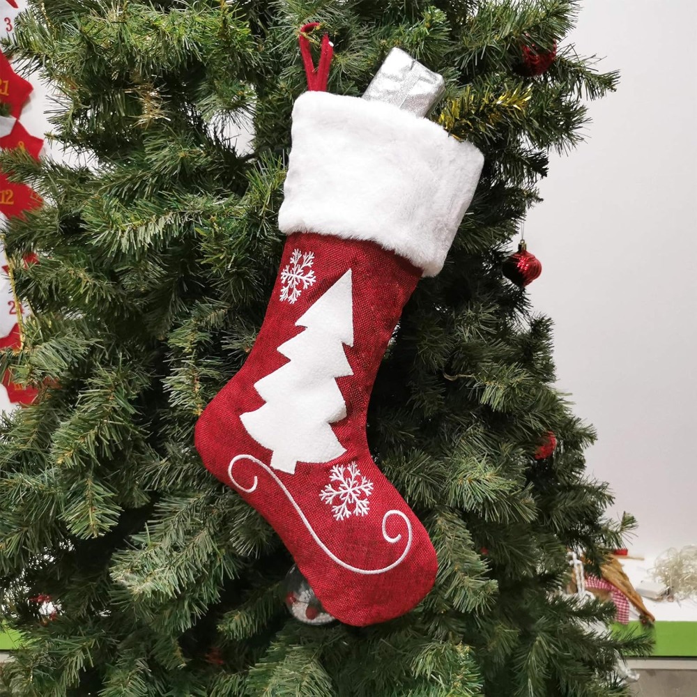 2-4 stuks grote jute kerstsokk - Christmas Stocking Hanging recensie en prijs