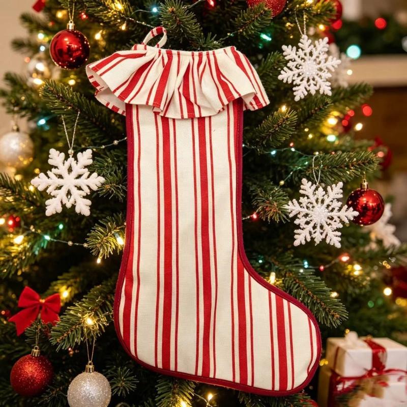 Kerstsok jute getextureerde to - Christmas Stocking Hanging recensie en prijs
