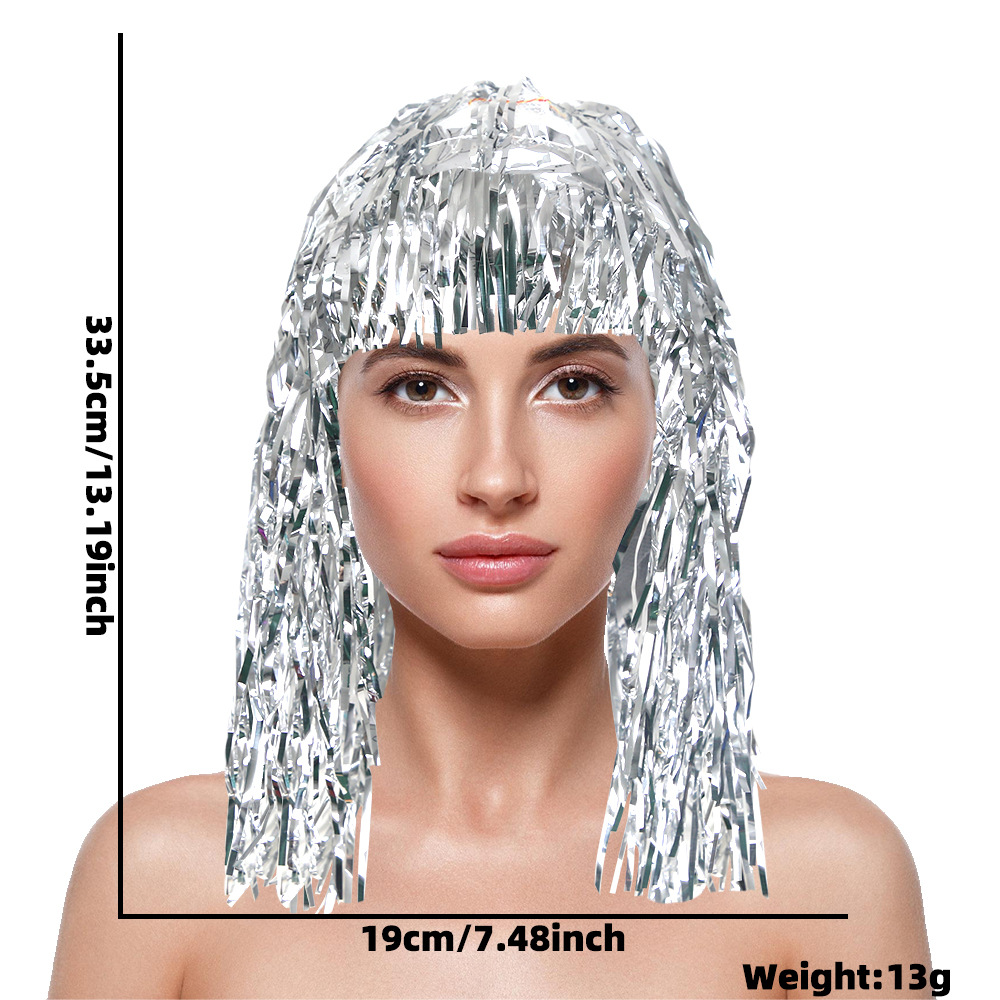 Cosplay Disco Pruik Folie Klat - Tinsel Garland Decoration recensie en prijs