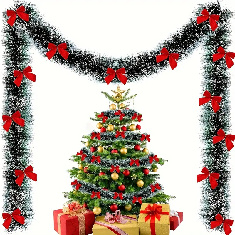 Kerst Strik Klatergoud Linten  - Tinsel Garland Decoration recensie en prijs