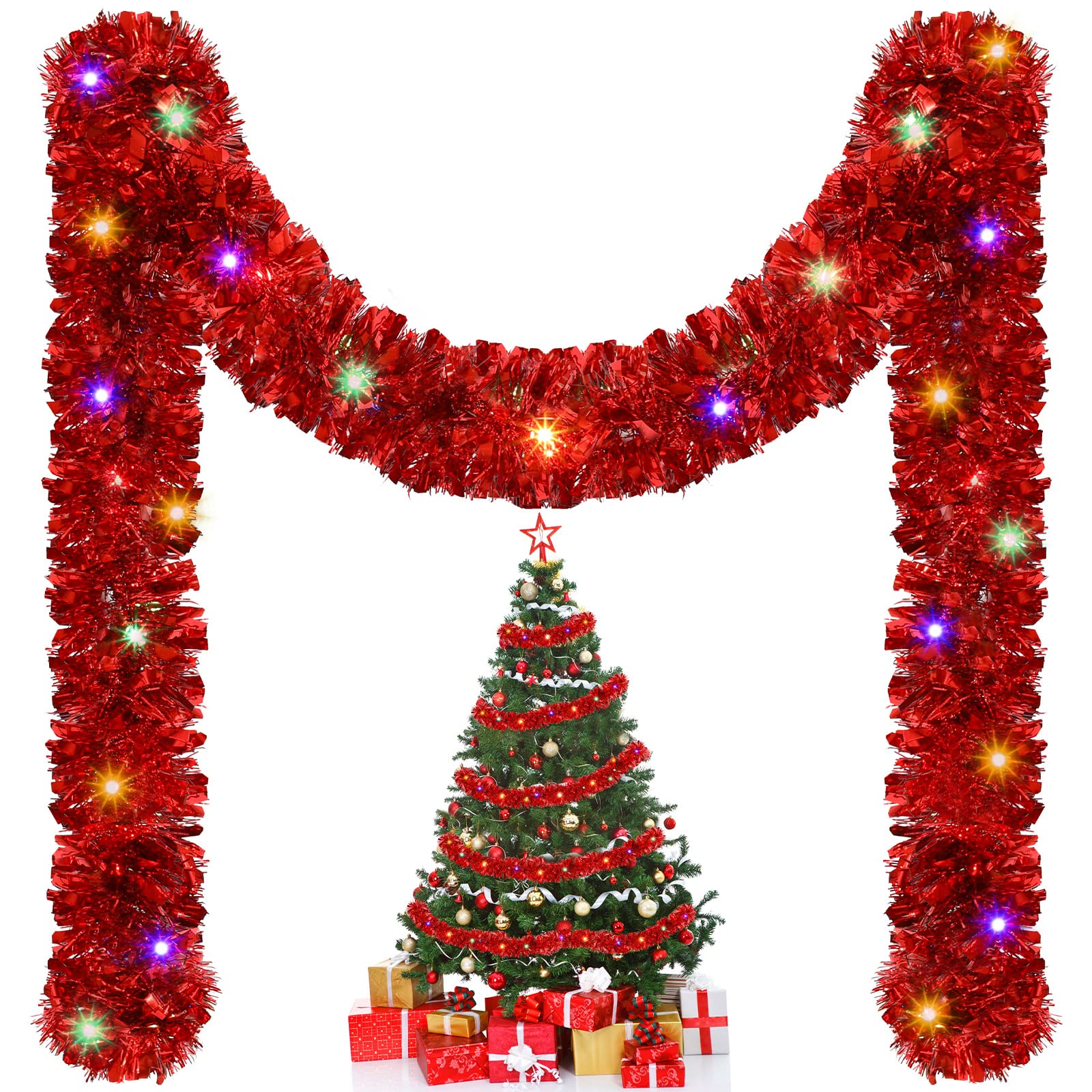 1/3pcs 5M Kerst Klatergoud Gar - Tinsel Garland Decoration recensie en prijs
