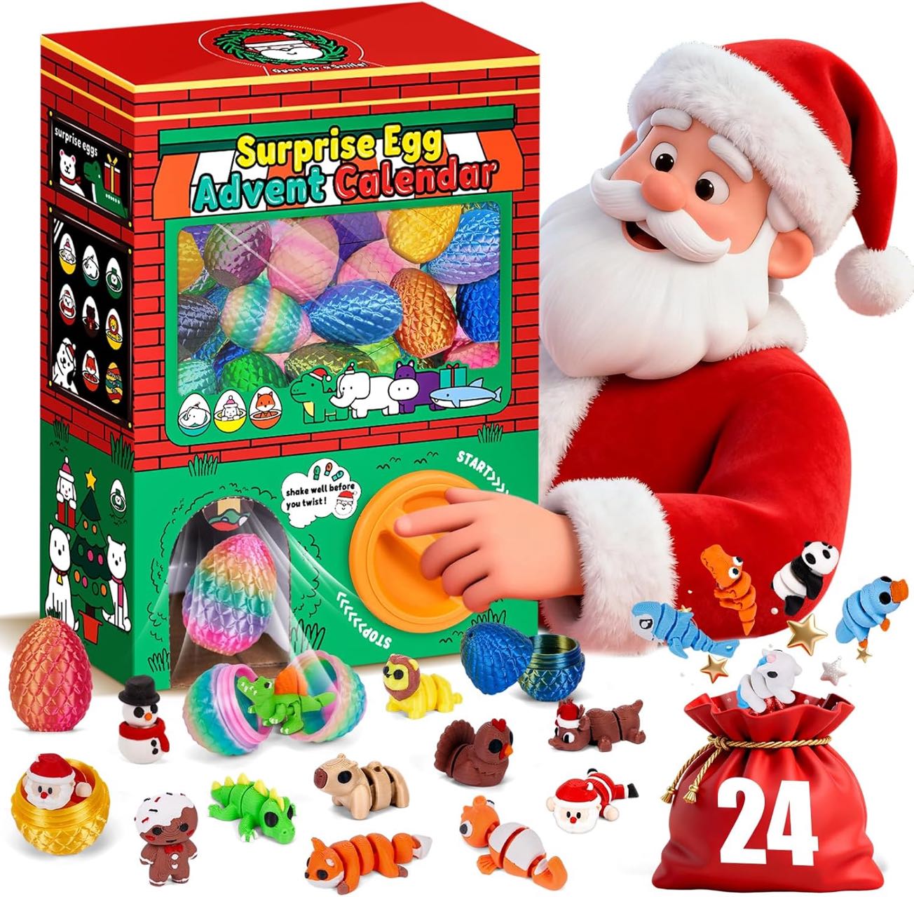 24 stuks 3D geprinte verrassin - Advent Calendar Gift recensie en prijs