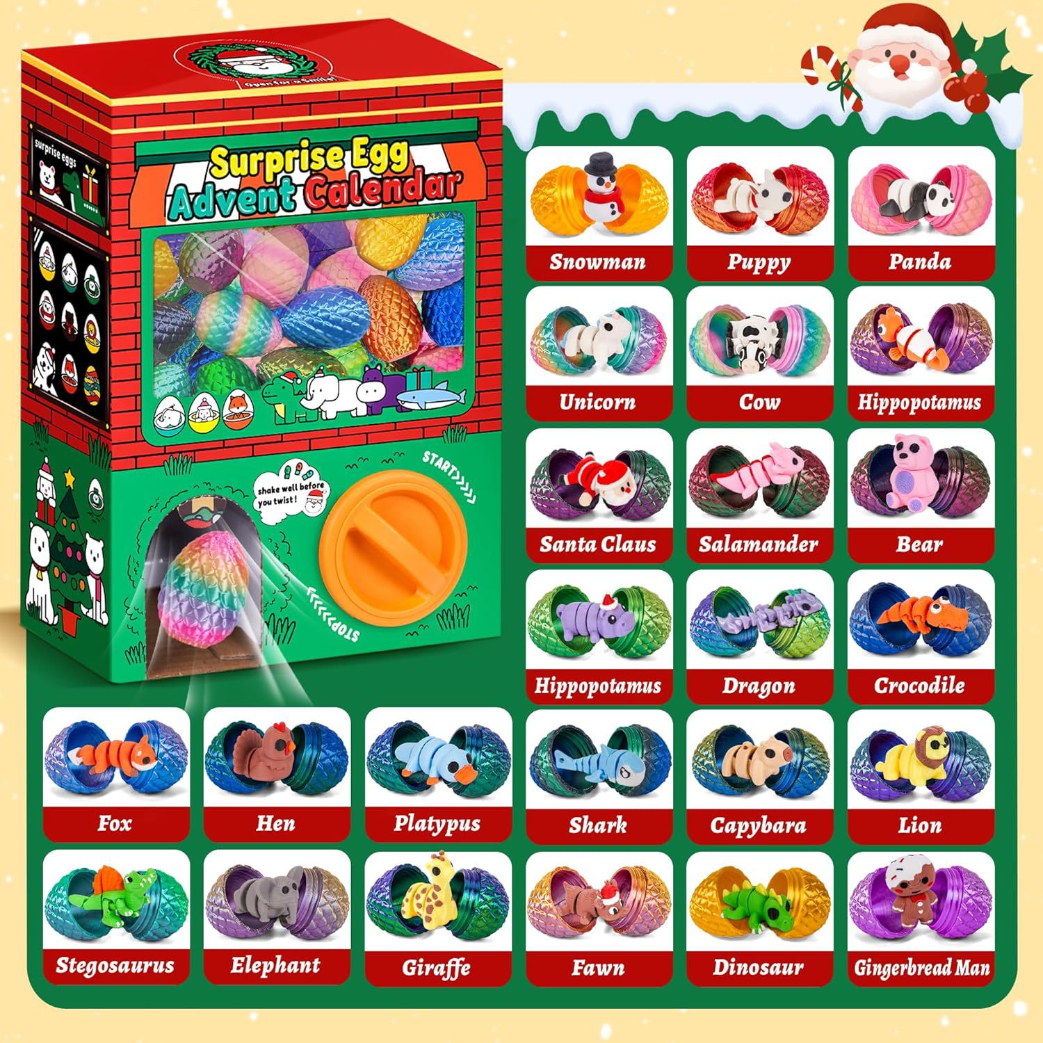 24 stuks 3D geprinte verrassin - Advent Calendar Gift recensie en prijs